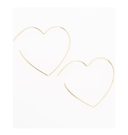 Heart Wire Hoop Earring