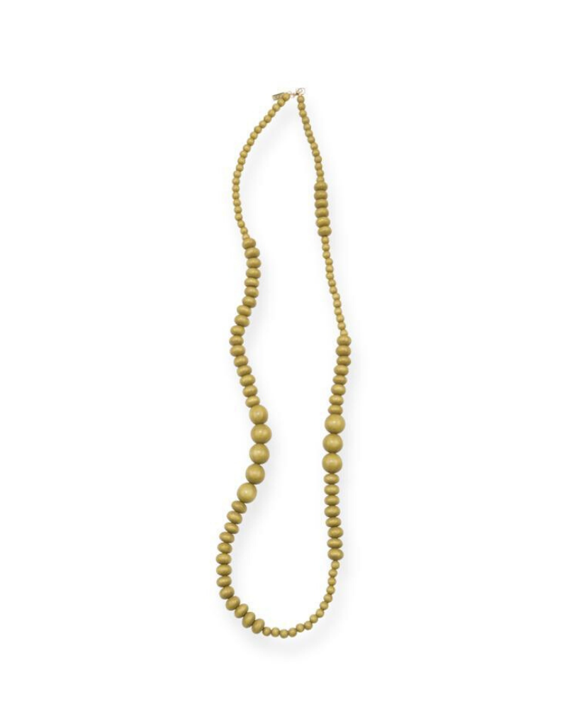 Wood Single Strand Necklace