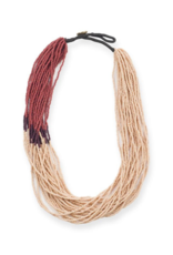 Seed Bead Color Block Necklace