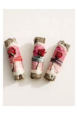 Blue Sage + Roses Smudge Stick Fall Color Variations