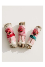 Blue Sage + Roses Smudge Stick Summer Color Variations