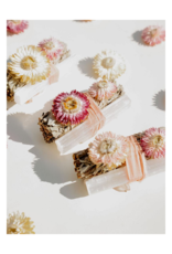 White Sage + White Selenite Smudge Stick