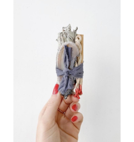 White Sage + Agate Smudge Stick