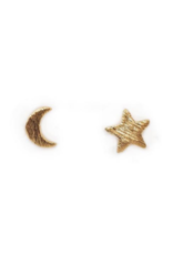 Moon & Star Stud Earrings