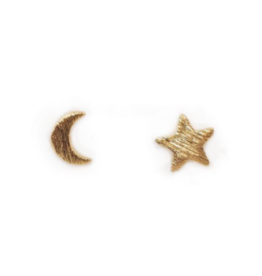Moon & Star Stud Earrings