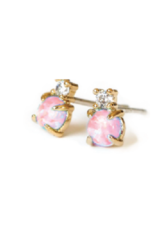 Opal CZ Stud Earrings