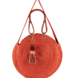 Jute Bucket Bag in Rust