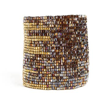 Brown and Gold Stretch Bracelet