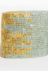 Sky and Gold Stretch Bracelet