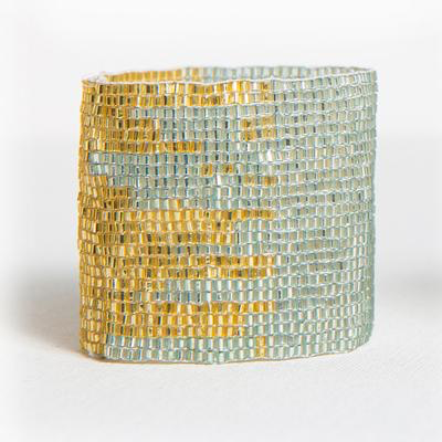 Sky and Gold Stretch Bracelet