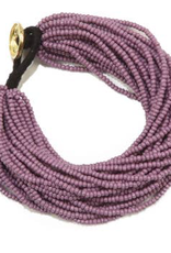 Lilac Yellow Multi Layer Seed Bead Bracelet