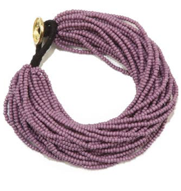 Lilac Yellow Multi Layer Seed Bead Bracelet