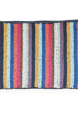 Multi Mini Stripe Seed Bead Clutch
