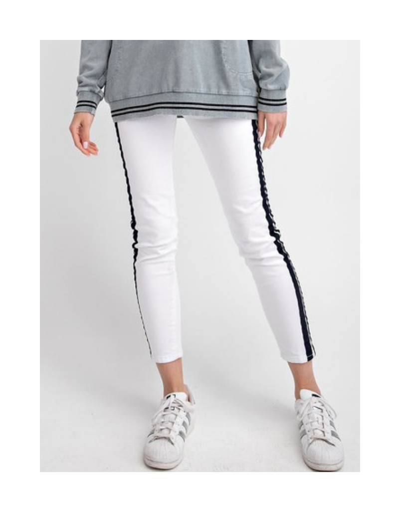 Estrella Striped Twill Skinnies