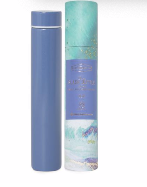 Slim Flask Bottle - Blue Teal Marbled