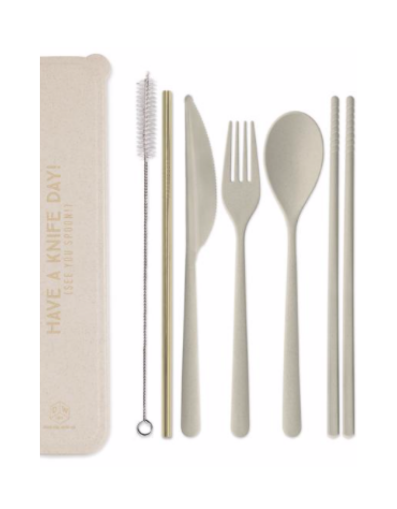 Designworks"Have a knife Day! (See You Spoon!)" Portable Flatware Set