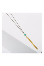 Gemstone Whistle Drop Necklace