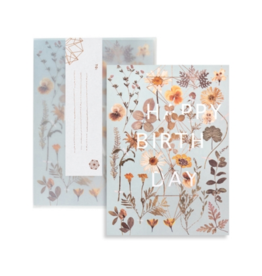 Golden Garden Birthday Greeting Card
