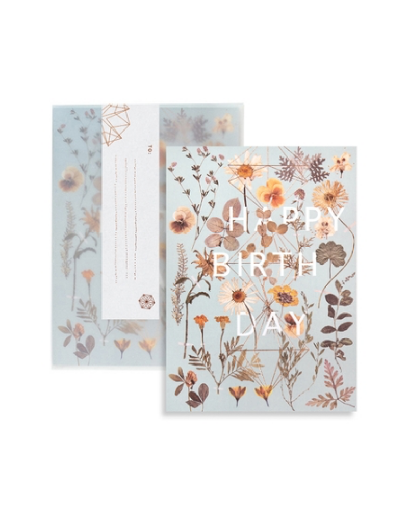 Golden Garden Birthday Greeting Card