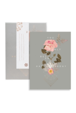 Cosmic Rose Birthday Greeting Card