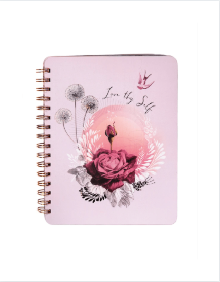 Lavender Rose Spiral Notebook
