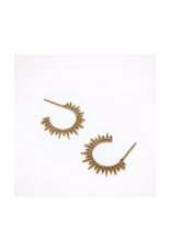 Sunburst Huggie Hoops