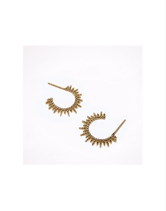 Sunburst Huggie Hoops