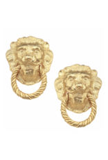 Handcast Lion Head Studs