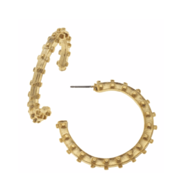 Dotted Hoop Earrings