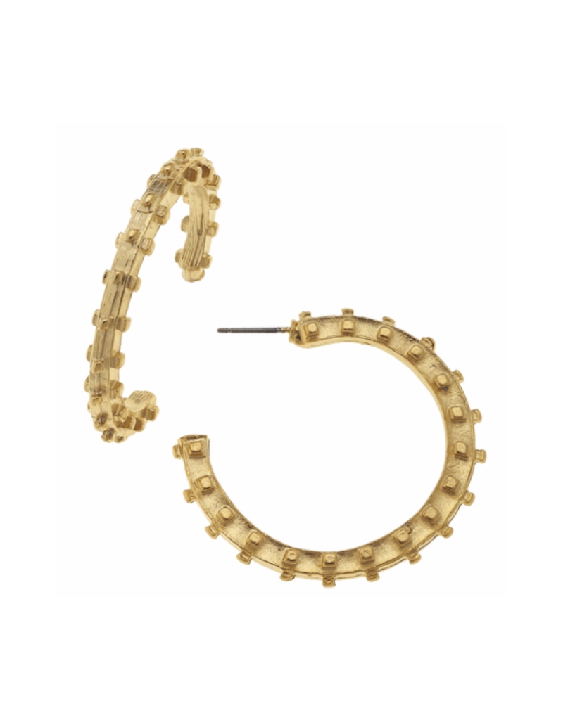 Dotted Hoop Earrings