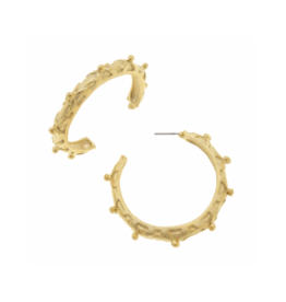 Ribbon Hoop Earrings