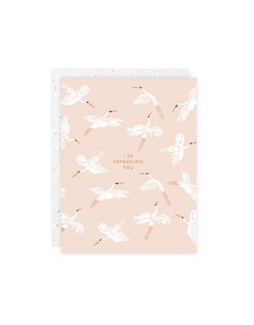 Flying Cranes Card