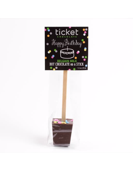 Sweet + Savory Happy Birthday Hot Chocolate on a Stick