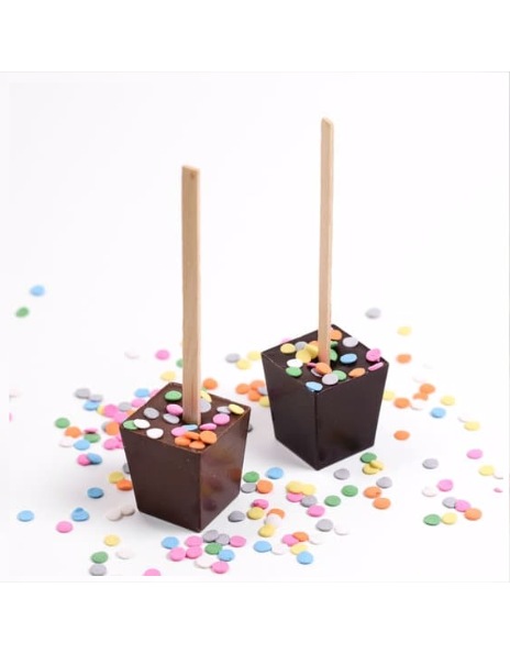 Sweet + Savory Happy Birthday Hot Chocolate on a Stick