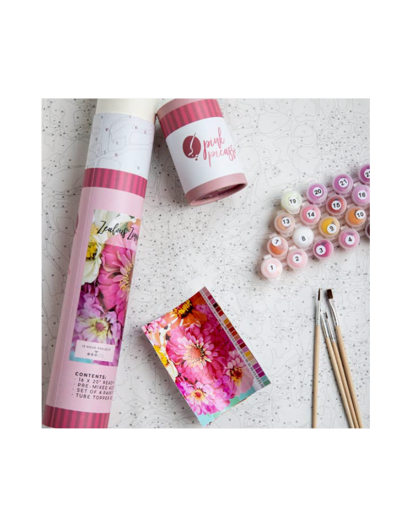 Pink Picasso KitsPretty Protea Printed Canvas