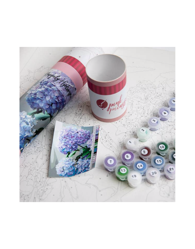 Pink Picasso KitsHappily Hydrangea Printed Canvas