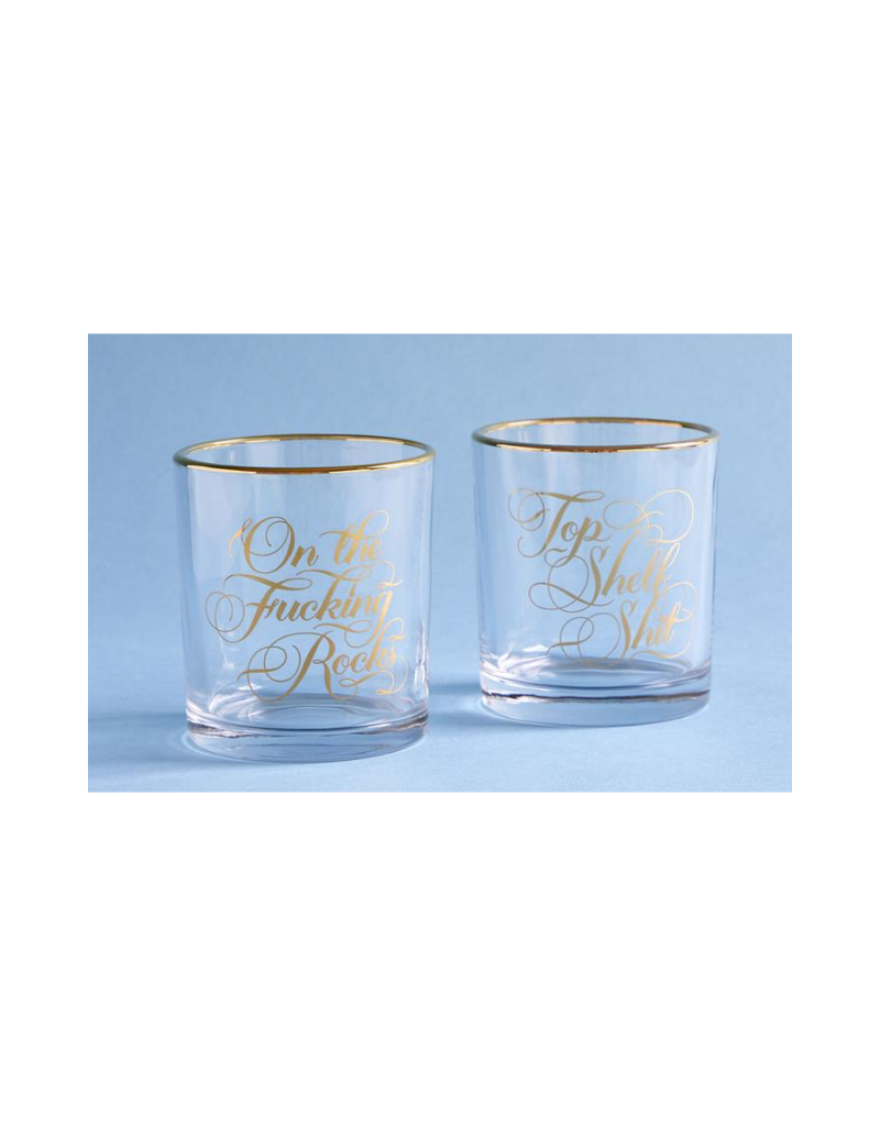 Two Damn Classy Rocks Glasses