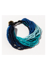 Blue Ombre Multi Layer Seed Bead Bracelet