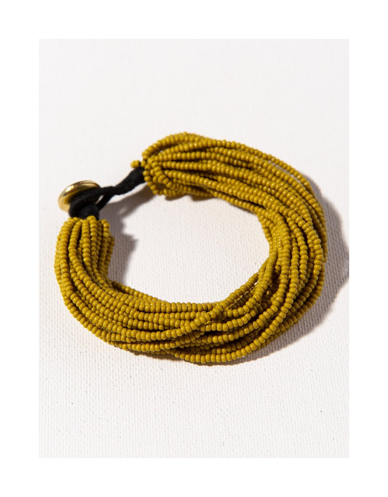 Citron Multi Layer Seed Bead Bracelet