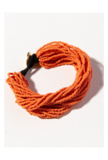 Coral Multi Layer Seed Bead Bracelet