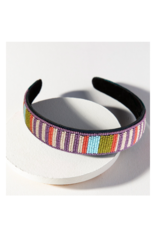 Lilac and Coral Stripe Headband