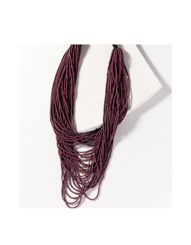 Port Seed Bead Multi Layer Necklace