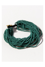 Teal Multi layer Seed Bead Bracelet