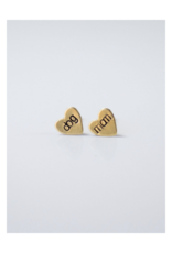 Dog Mom Heart Earrings