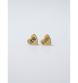 Dog Mom Heart Earrings