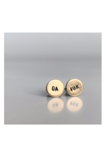 DA FUK, Hand Stamped Earrings