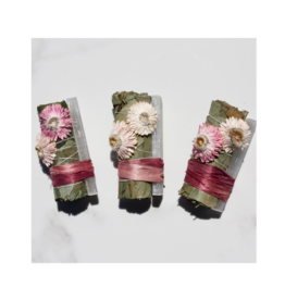 Eucalyptus + White Selenite Smudge Stick - Sweetheart