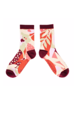 Ladies Ankle Socks Modern Parrot