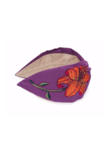 Embroidered Headband Lilac Lily