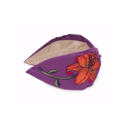 Embroidered Headband Lilac Lily